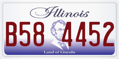 IL license plate B584452