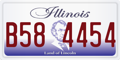 IL license plate B584454