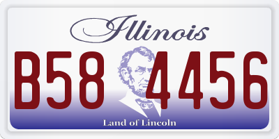 IL license plate B584456