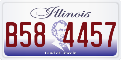IL license plate B584457