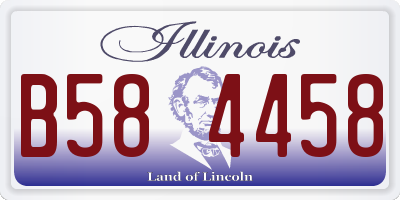 IL license plate B584458