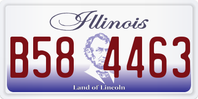 IL license plate B584463