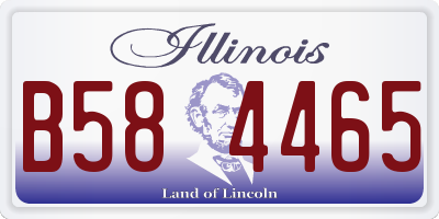 IL license plate B584465