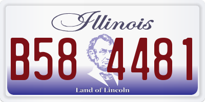 IL license plate B584481