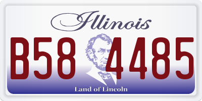 IL license plate B584485