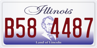IL license plate B584487