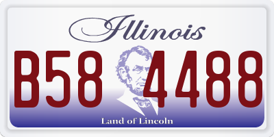 IL license plate B584488