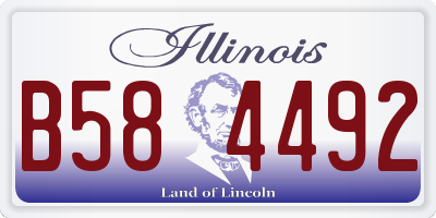 IL license plate B584492
