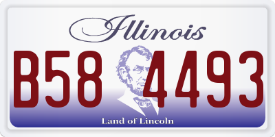 IL license plate B584493