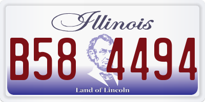 IL license plate B584494
