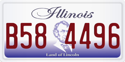 IL license plate B584496