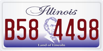 IL license plate B584498