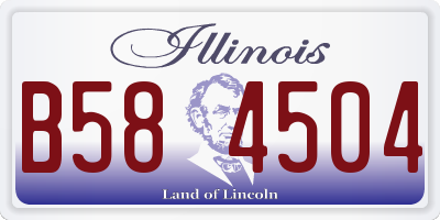 IL license plate B584504