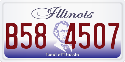 IL license plate B584507