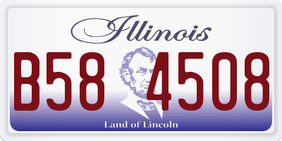IL license plate B584508
