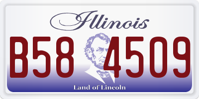 IL license plate B584509