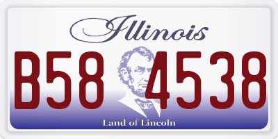 IL license plate B584538