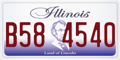 IL license plate B584540