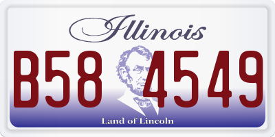 IL license plate B584549