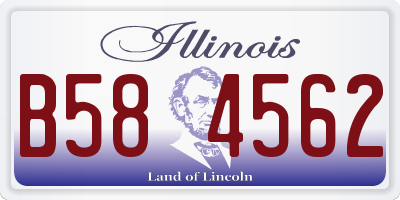 IL license plate B584562