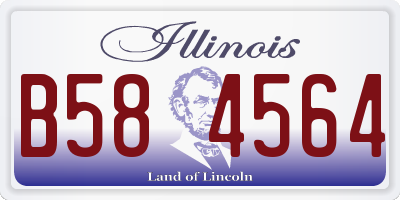 IL license plate B584564