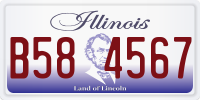 IL license plate B584567