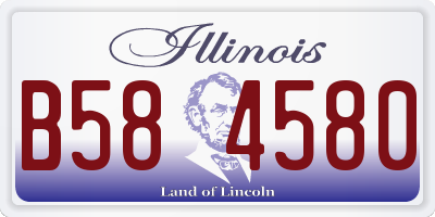 IL license plate B584580