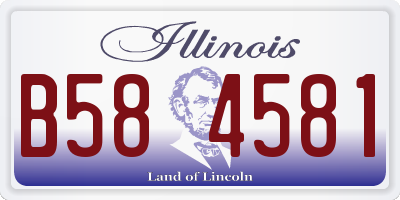 IL license plate B584581