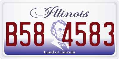 IL license plate B584583