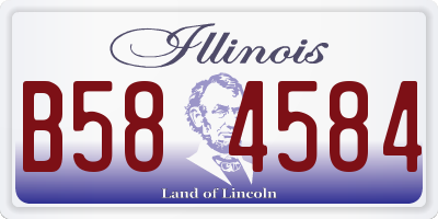 IL license plate B584584
