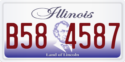 IL license plate B584587