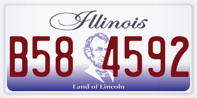 IL license plate B584592