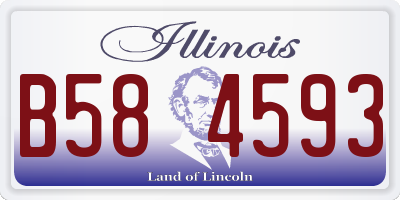 IL license plate B584593