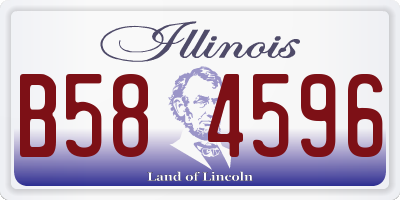 IL license plate B584596