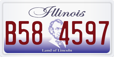 IL license plate B584597