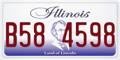 IL license plate B584598