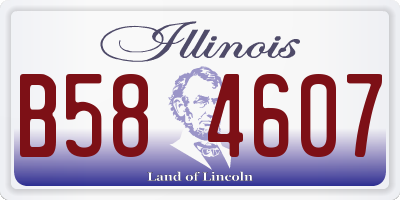 IL license plate B584607