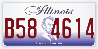 IL license plate B584614