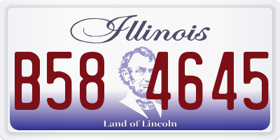 IL license plate B584645