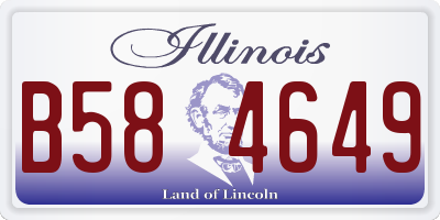 IL license plate B584649