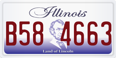 IL license plate B584663