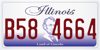IL license plate B584664