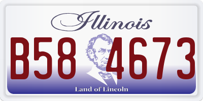 IL license plate B584673