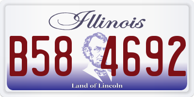 IL license plate B584692