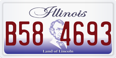 IL license plate B584693