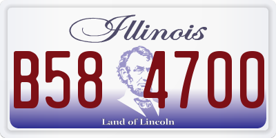 IL license plate B584700