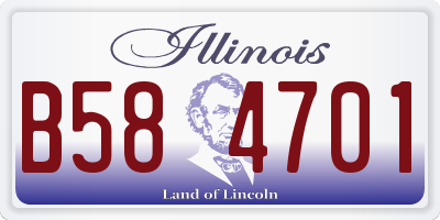IL license plate B584701
