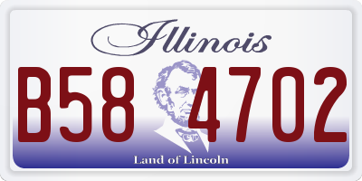 IL license plate B584702