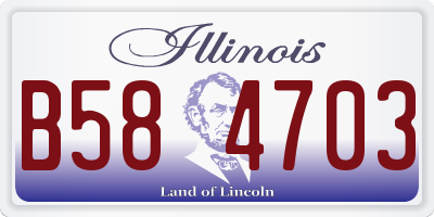 IL license plate B584703