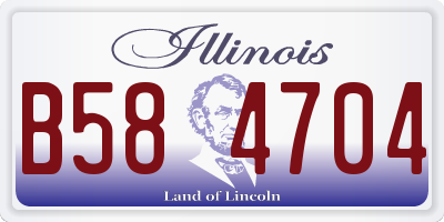 IL license plate B584704